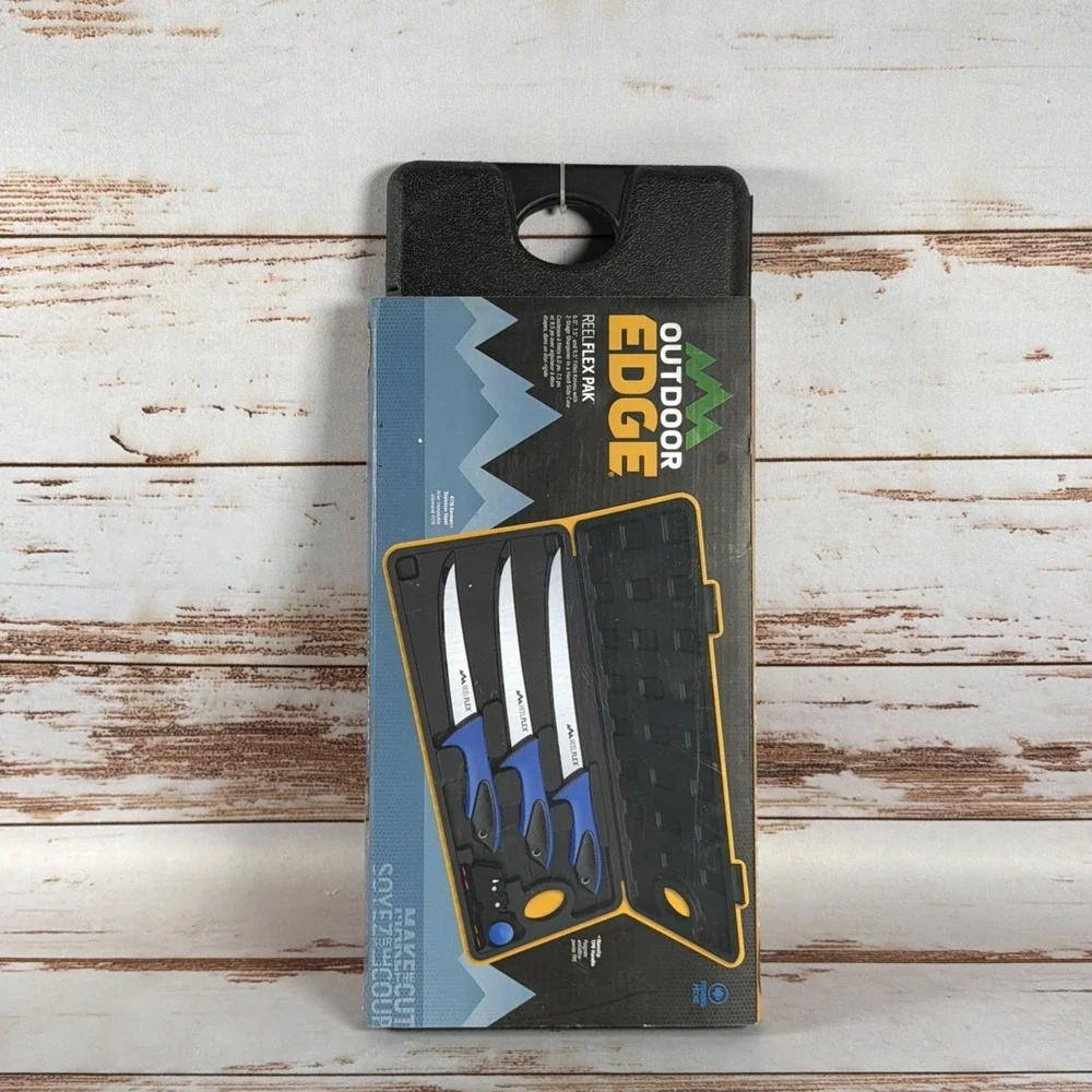 Outdoor Edge Reelflex Fishing Filet Knives Set of 3 With Case New